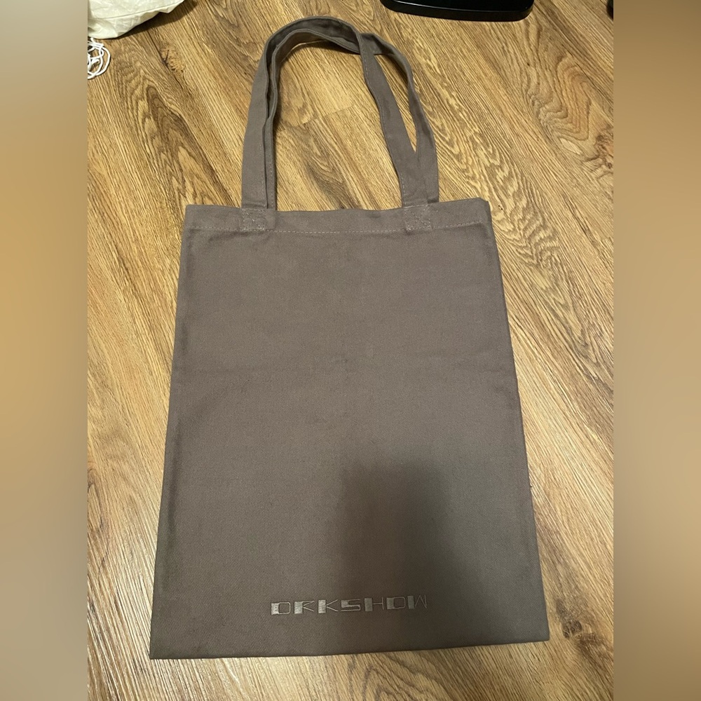 Rick Owens Dark Shadow Cotton Tote Travel Shopping Bag Mainline Made In Italy